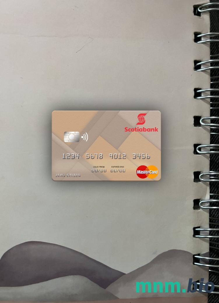 Saint Lucia Scotiabank wygląd zdjęcia mastercard skan PSD + zdjęcie